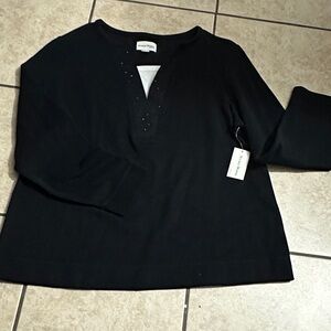 Studio Works Midnight Black Long Sleeve Top